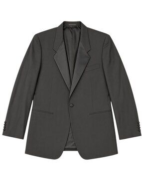 Givenchy Mens Black Satin Lapel Tuxedo Jacket Size 42 Regular